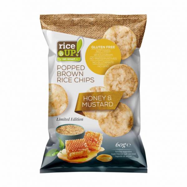 RiceUP_ Brown Rice Chips Honey and Mustard 60g-600x600